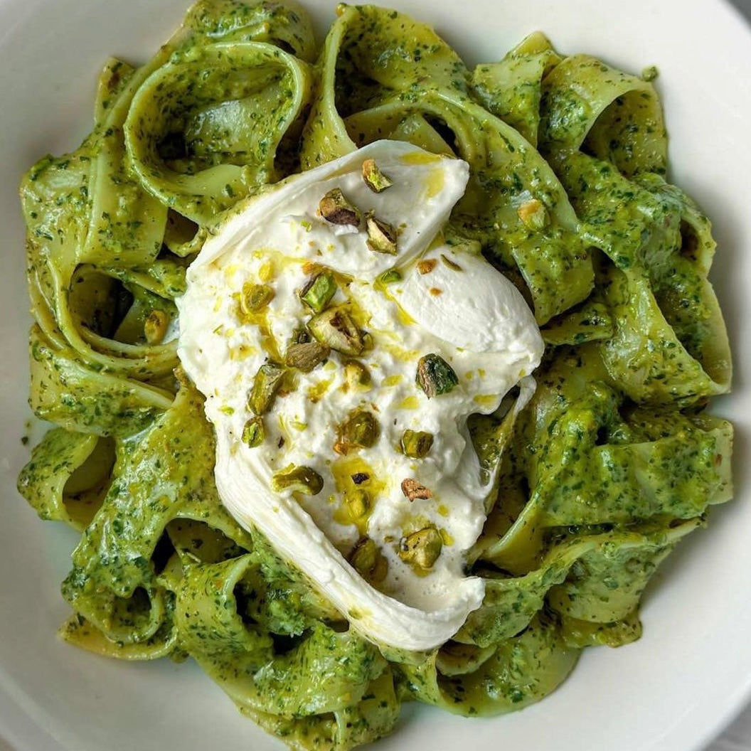 Creamy Pesto Burrata Pasta