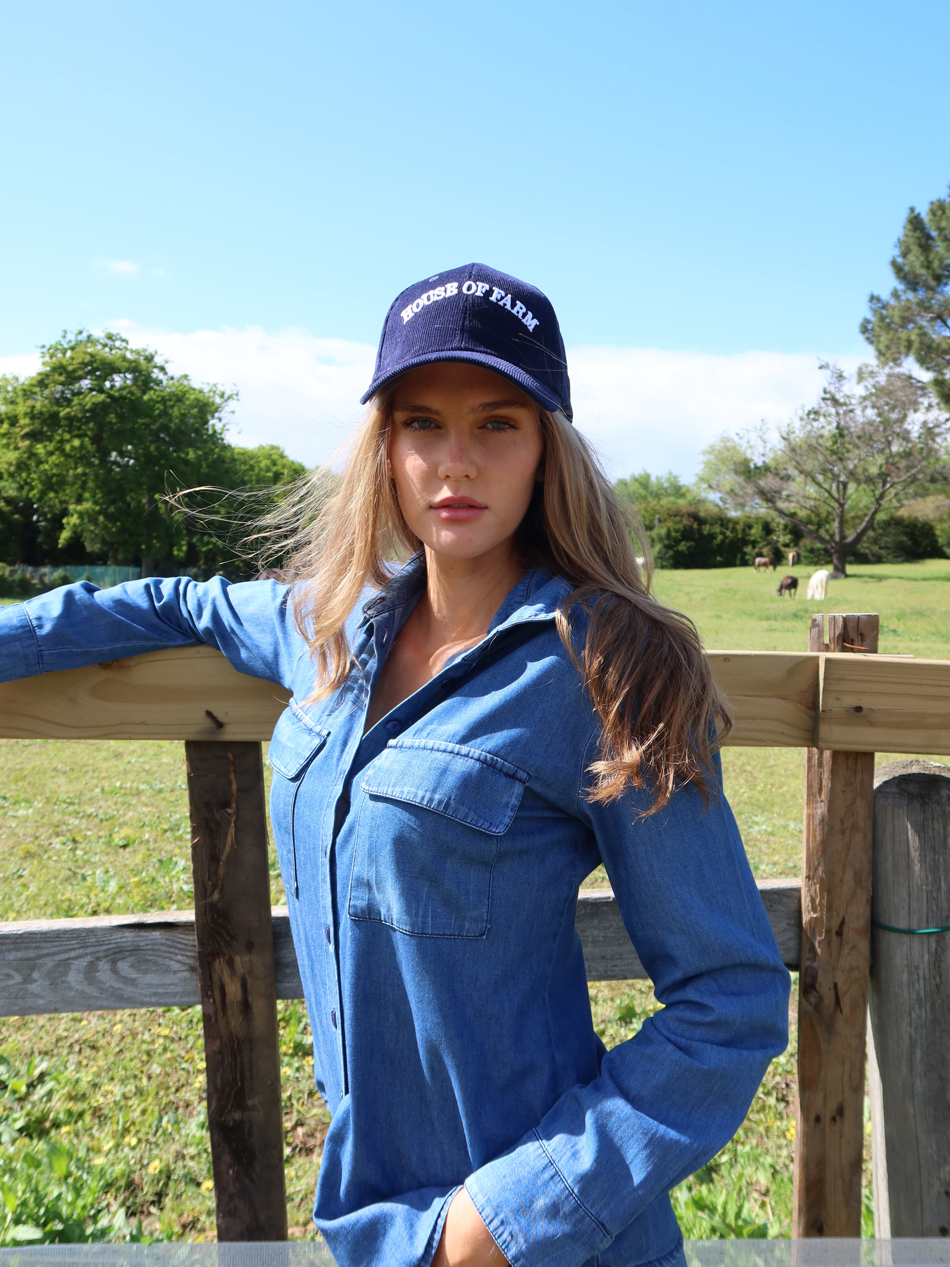 Corduroy Country Cap - Blueberry