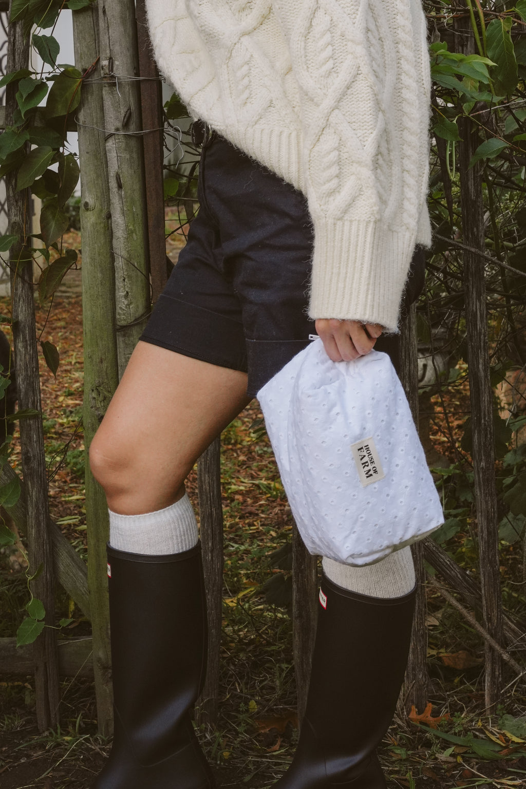 Makeup Pouch - White Hydrangea